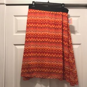 Lularoe Lola skirt, 2XL, pink and orange, BNWT